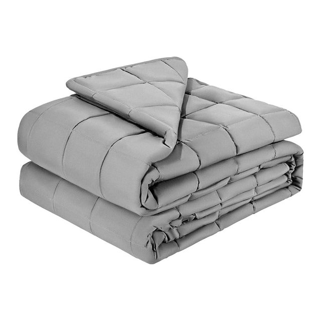 VEVOR Weighted Blanket 88 x 104 inch - King Size, 25 lbs Heavy Blanket with Cooling Glass Beads, Soft & Breathable for All-Season Use, Suitable for Adults 250-310 lbs, Ideal Gift Choice (Grey)