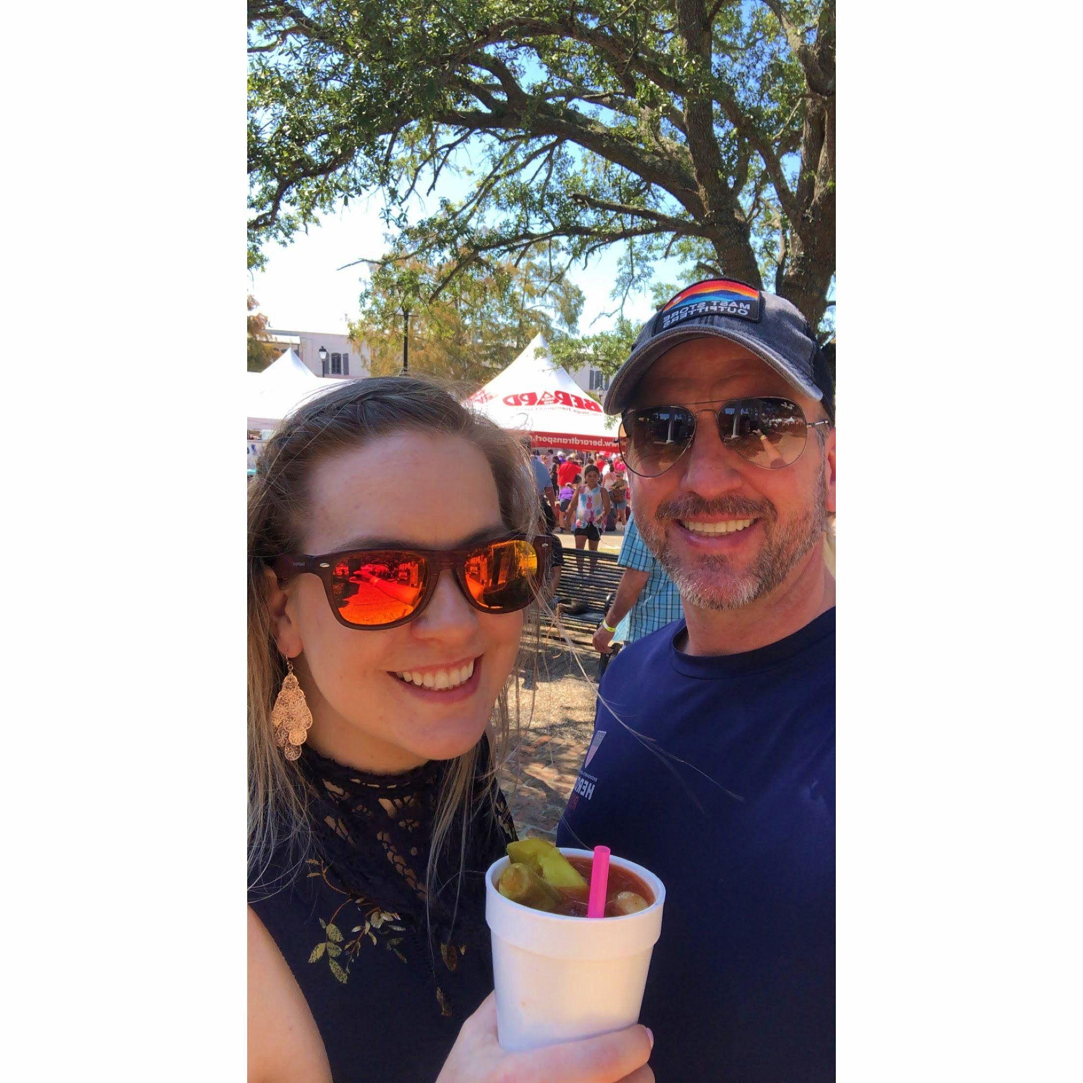 Attending another festival...they have a lot of those down here!