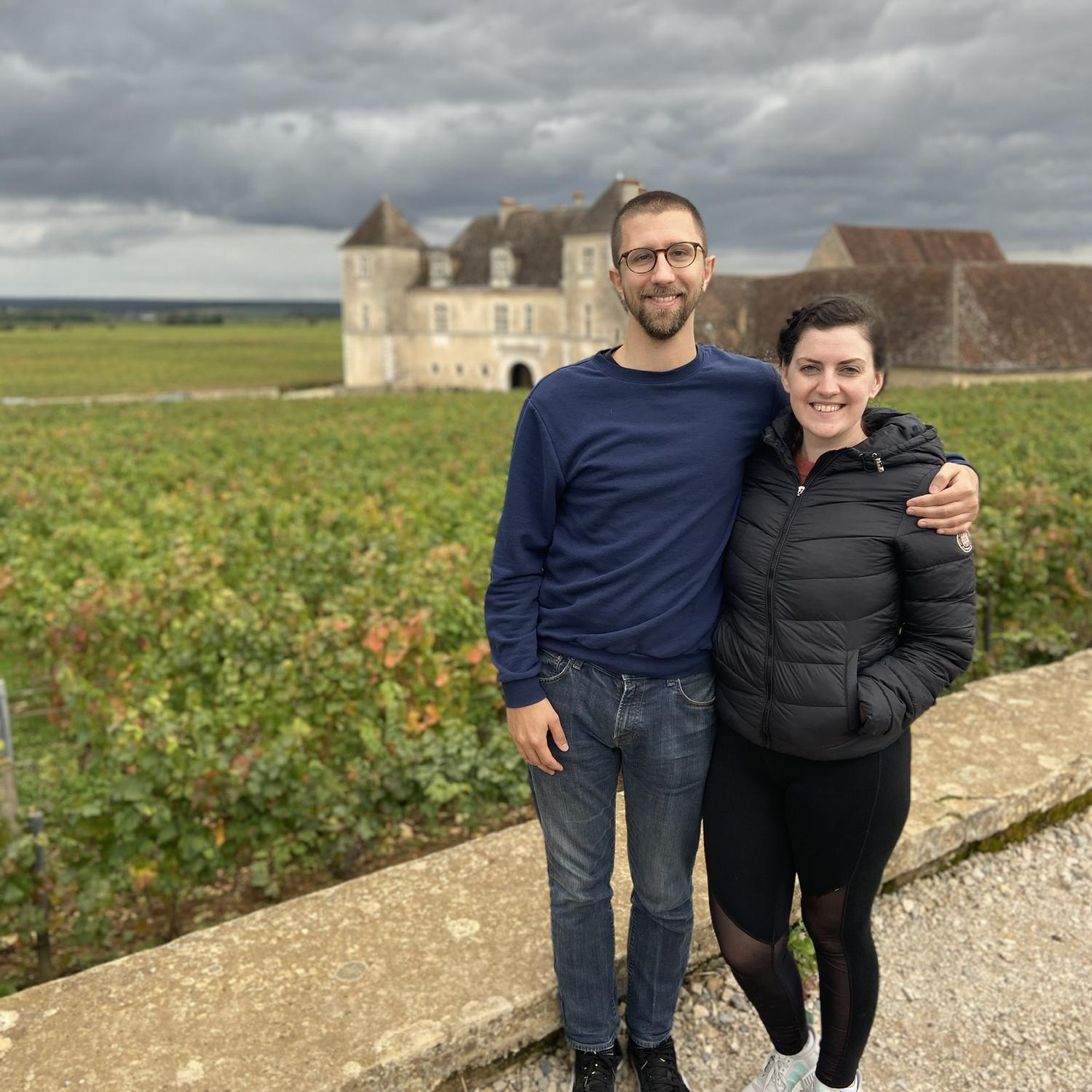 Wine & bike tour near Dijon, Fance. The town is called Comblanchien. Great pinot noir & chardonnay varieties.