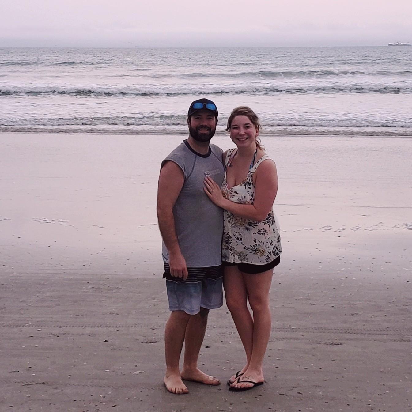 We got engaged at Cherry Down's Beach in Florida!