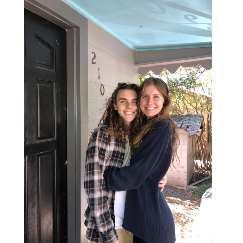 This picture was taken when we bought our first house together! On this day, we were moving things in!