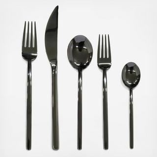 Due Oro Nero 5-Piece Flatware Set, Service for 1