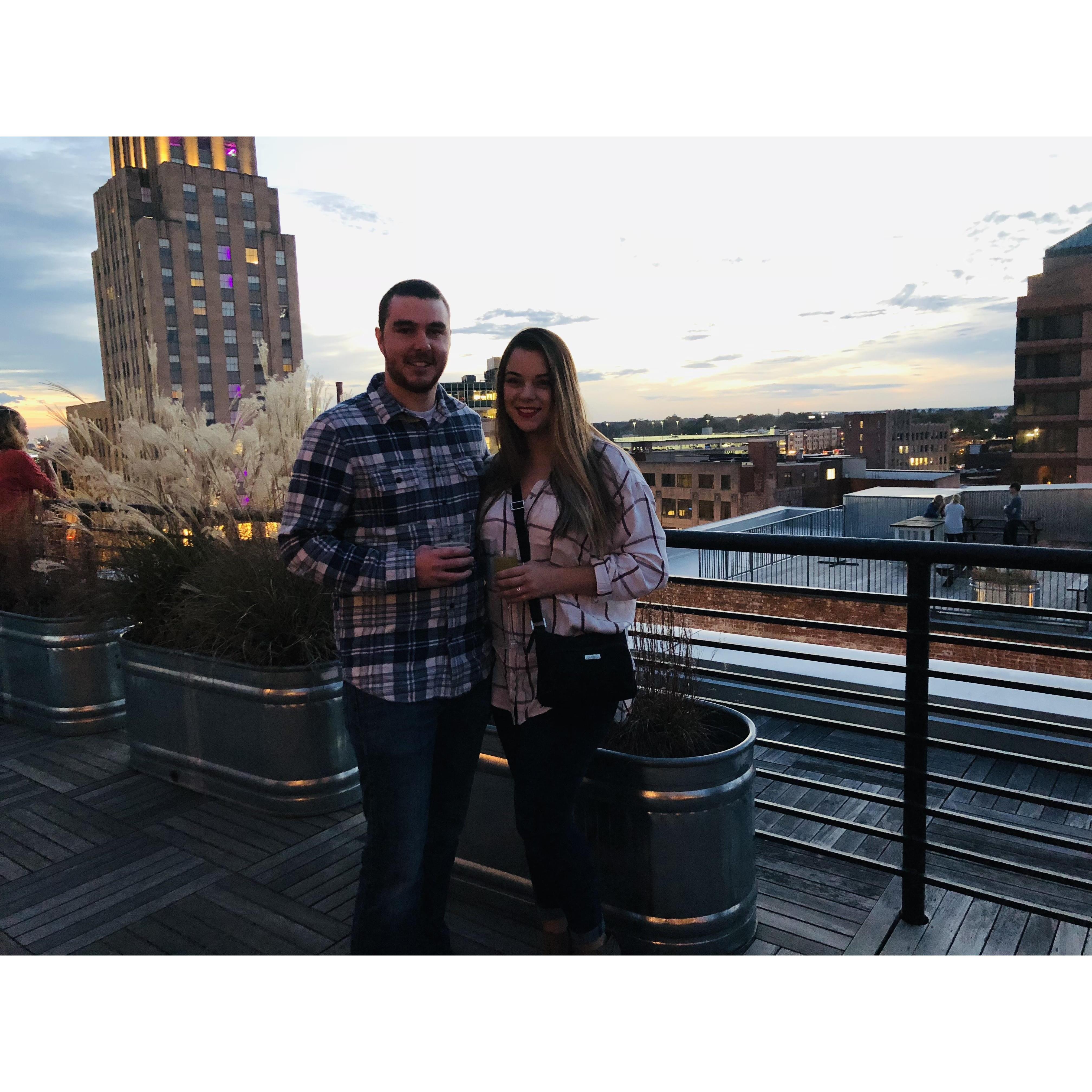 Rooftop bar in Durham, NC - 2018