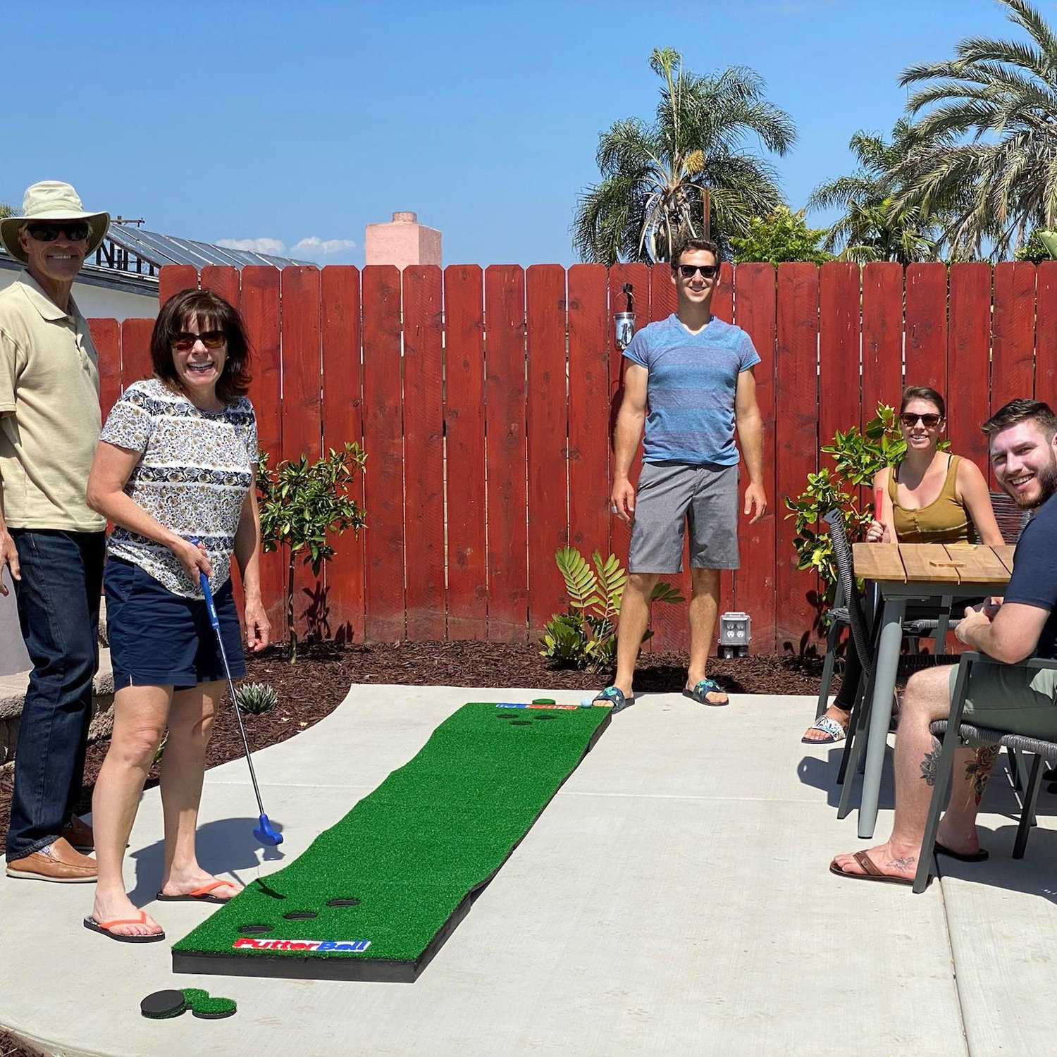 Enjoying Putterball in the San Diego sun.