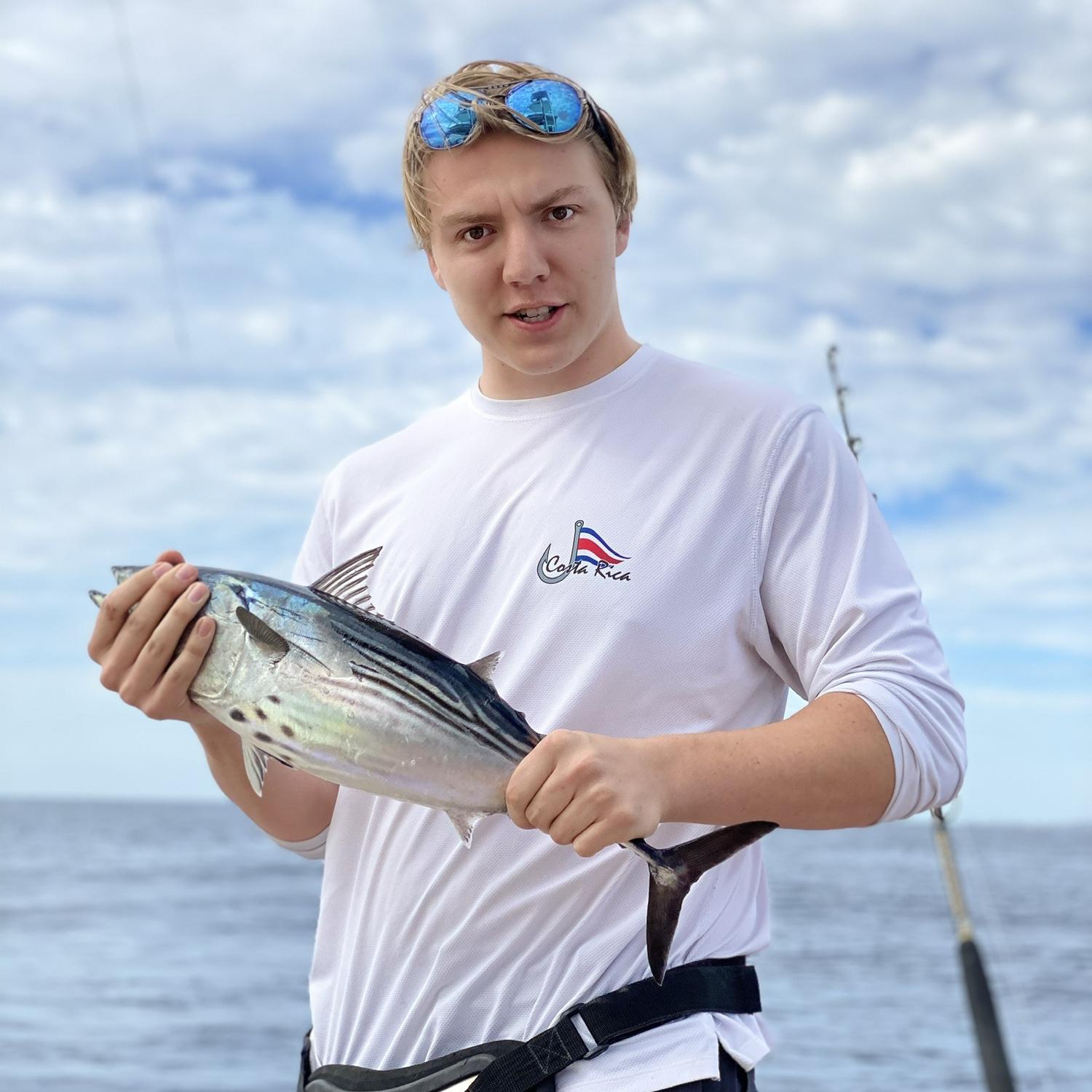 Mason caught an Amberjack in Cabo, Mexico