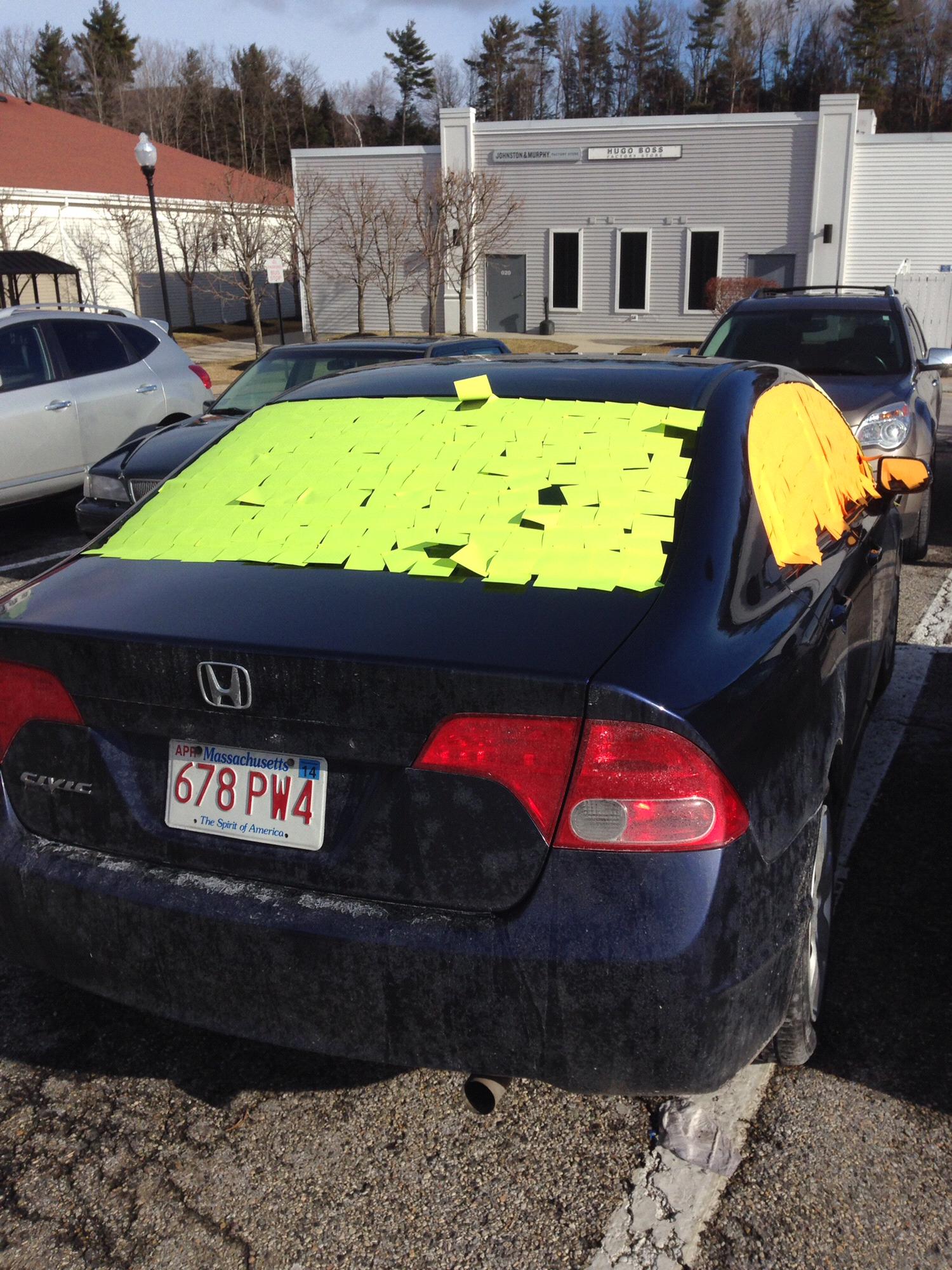 The post it note prank