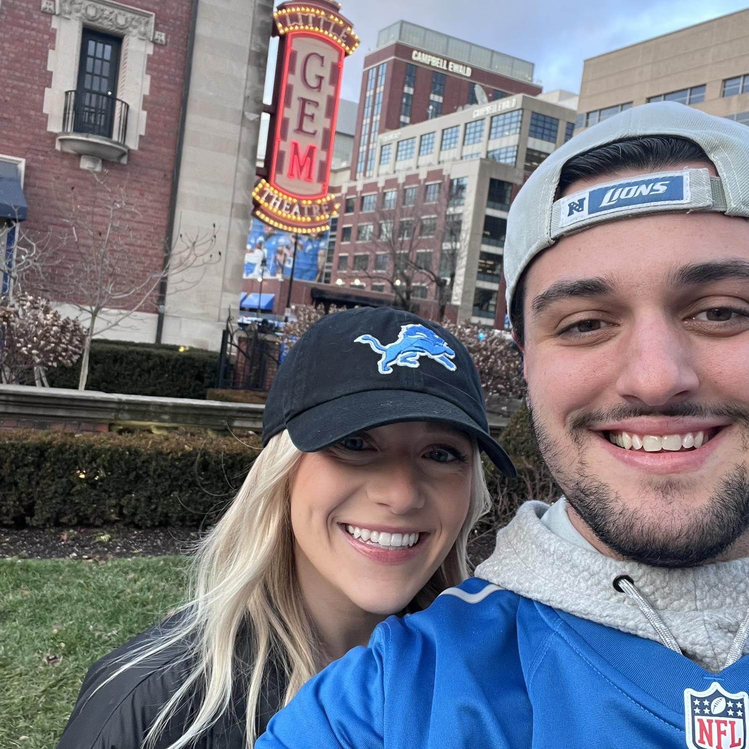 First Selfie Outside Our Wedding Venue! - January, 2024