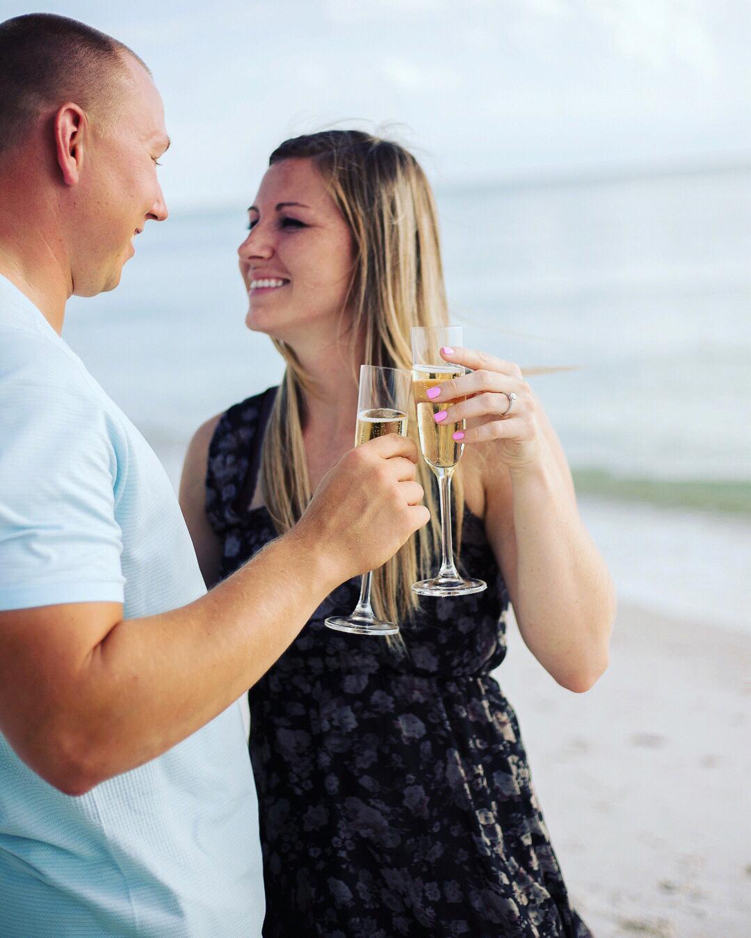 Cheers to spending the rest of our lives together!