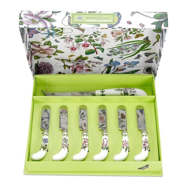 Portmeirion Botanic Garden Cheese Knife and Six Spreaders