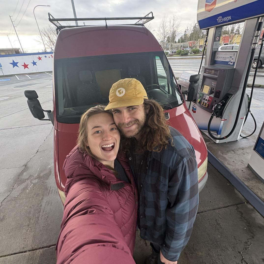 Our newest project: building out a stealthy, RED, camper van.