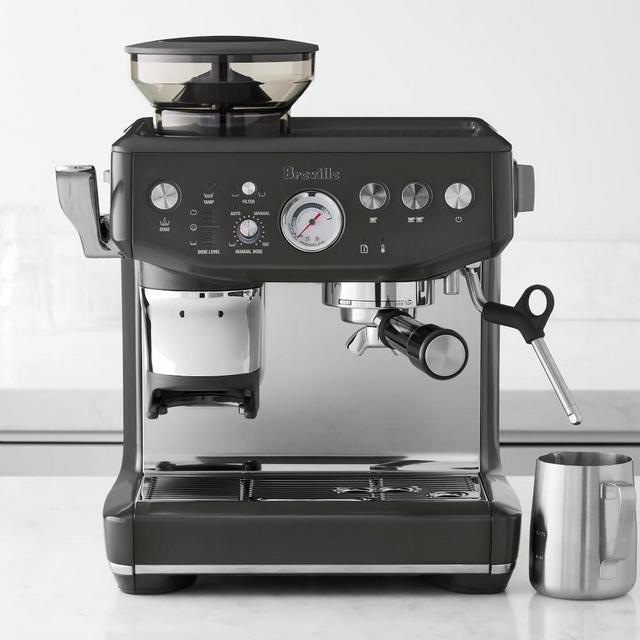Breville Barista Express Impress Espresso Machine, Black Stainless