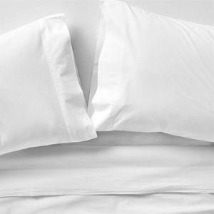 Favorite Washed Organic Cotton White Queen Bed Sheet Set