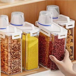 4-Pack BPA-Free Plastic Food Storage Containers with Flip-Top Lids