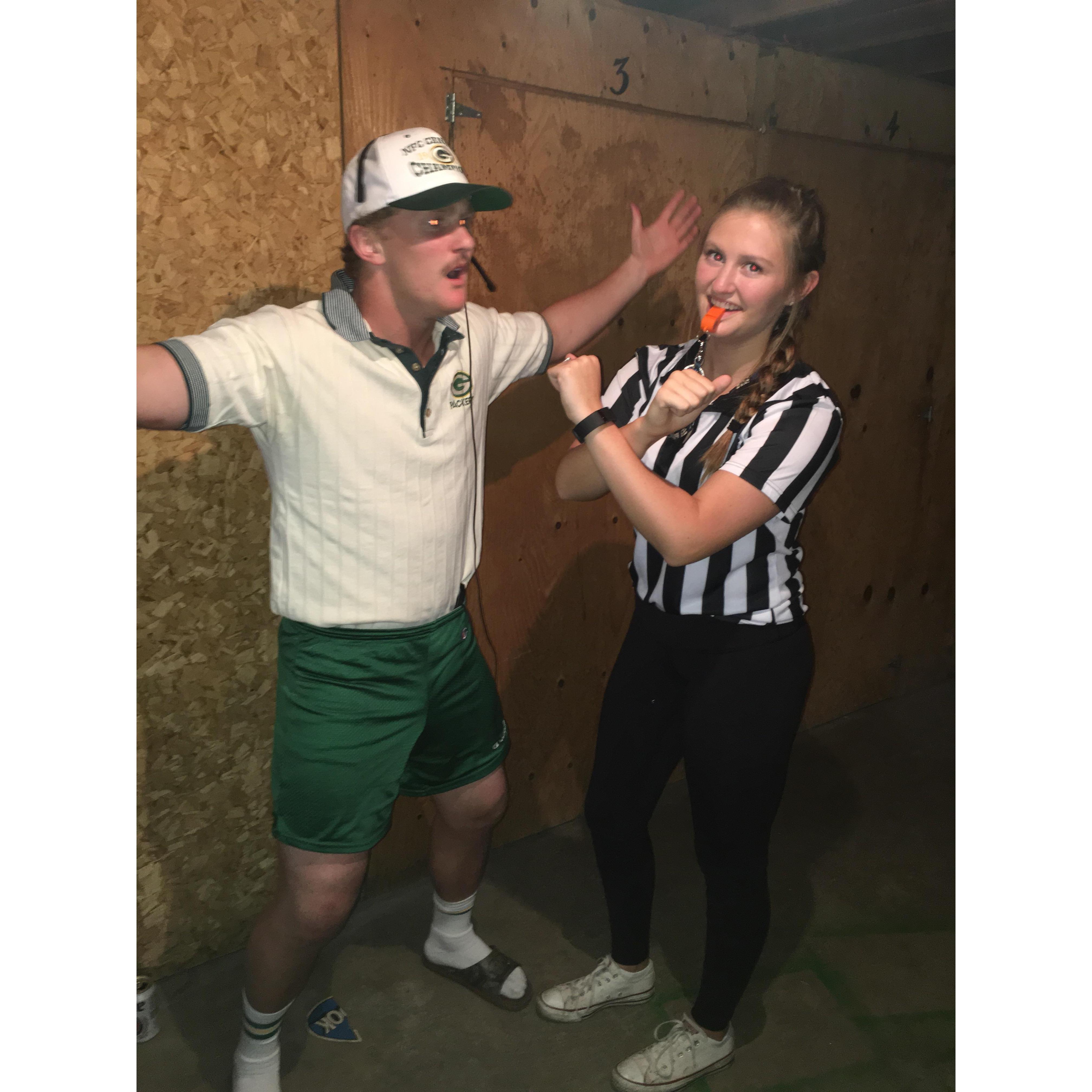 Halloween - Mike Holmgren and his favorite ref :)