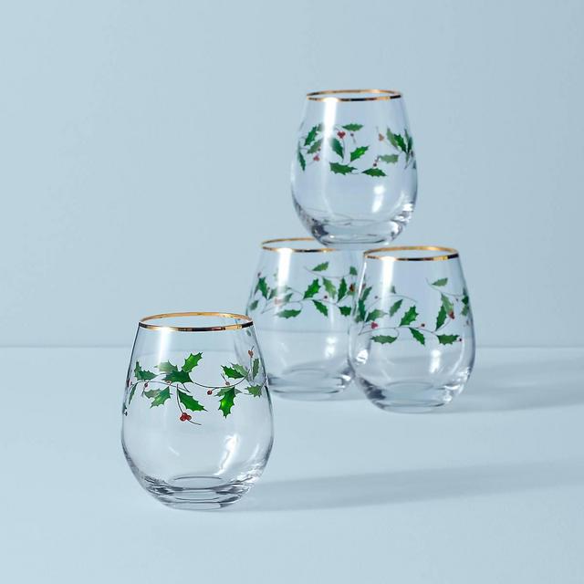 Holiday™ 4-piece Stemless Wine Glasses