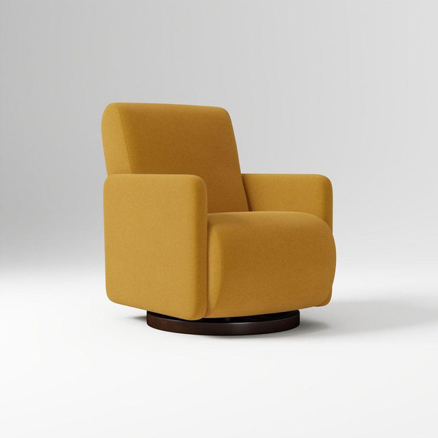 Mia Swivel Glider Performance Velvet Dijon