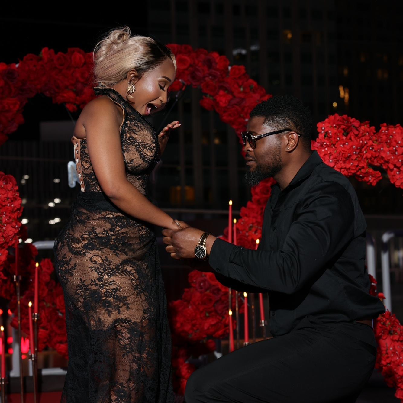 He told me to pack for a trip but wouldn’t say where we were going. dressed up,I thought we were heading to dinner, little did I know it was a proposal. Hence, the surprise on my face 💍✨