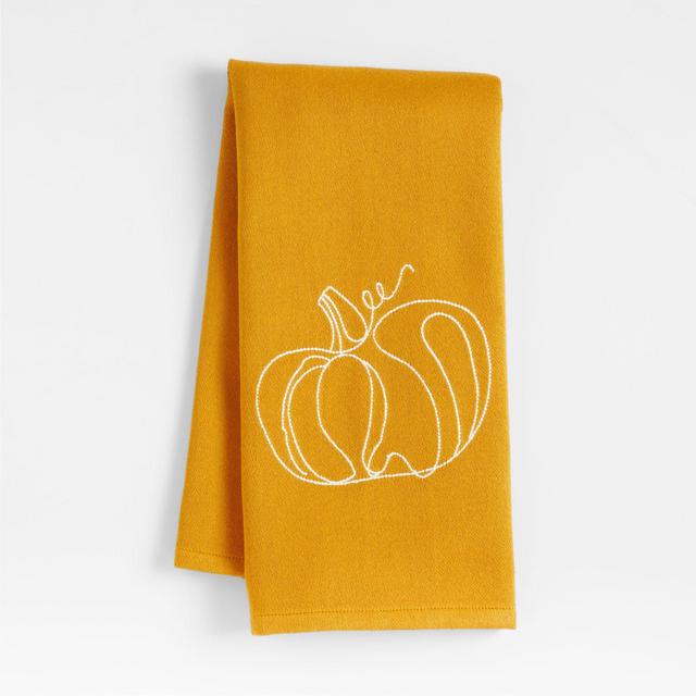 Pumpkin Embroidered Dish Towel