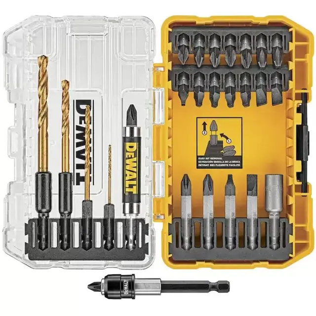 DEWALT Tough Grip 27-Piece Steel Hex Shank Screwdriver Bit Set
