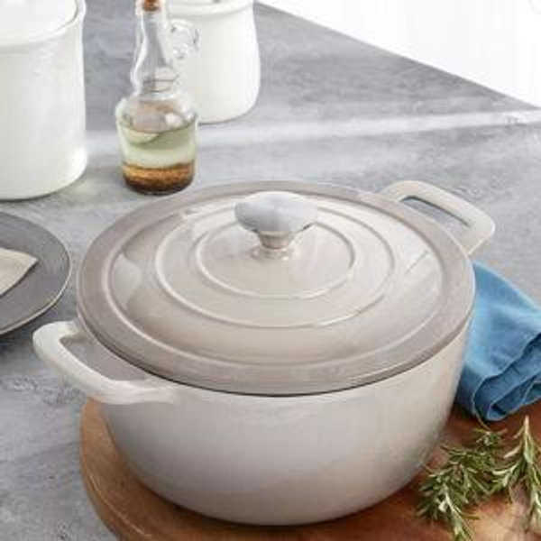 Mingle & Co. 5-qt. Enameled Cast Iron Dutch Oven