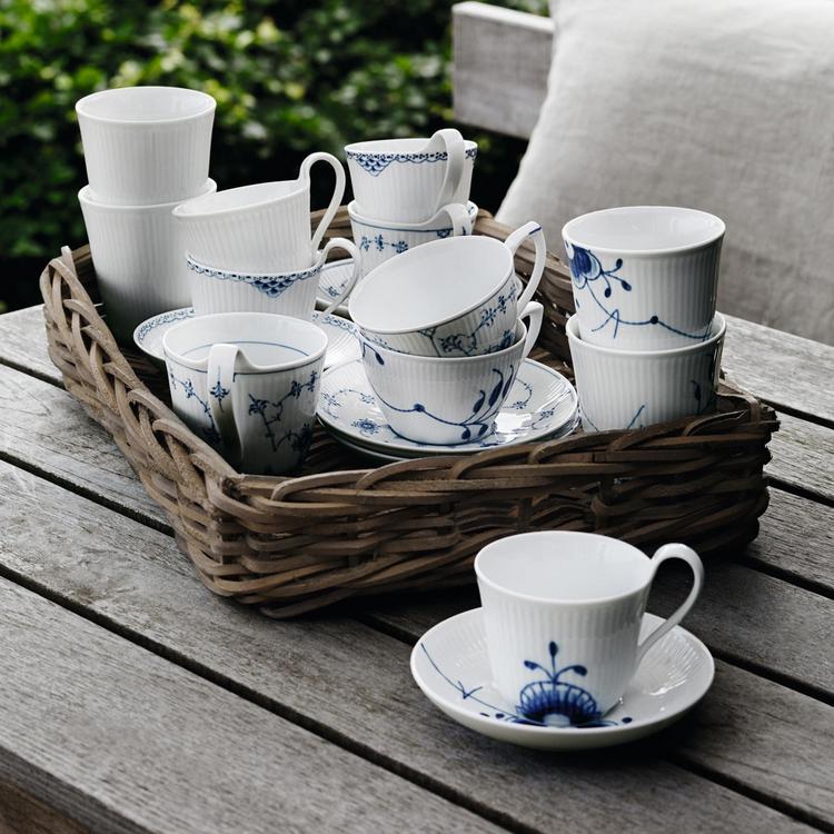 Royal Copenhagen, White Fluted Large Coffee Mug, Set of 2 | Zola