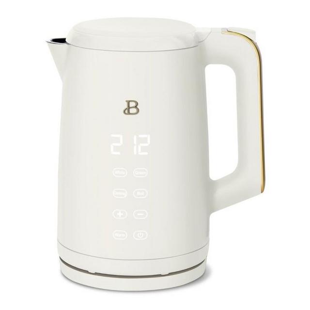 Beautiful 1.7L One-Touch Electric Kettle, White Icing by Drew Barrymore