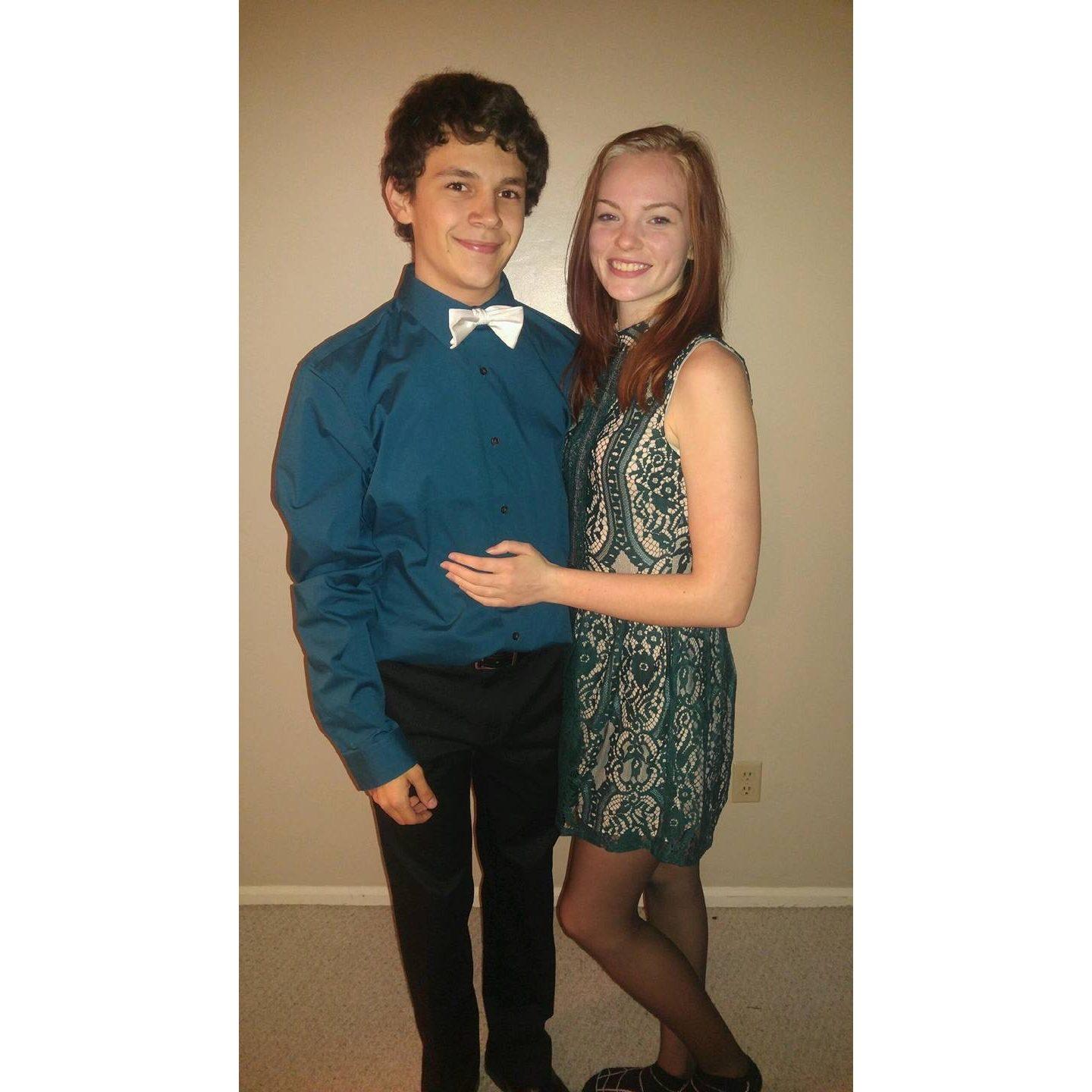 Before the Winter Band Concert senior year (2016)