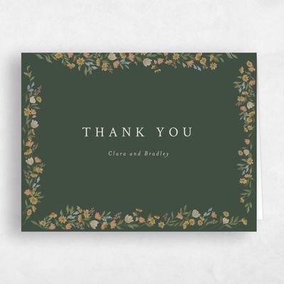 Evergreen Wedding Thank You - Florentina Frame
