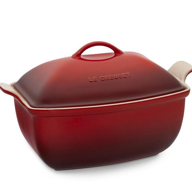 Le Creuset Stoneware Deep Covered Baker, 4 1/2-Qt., Red