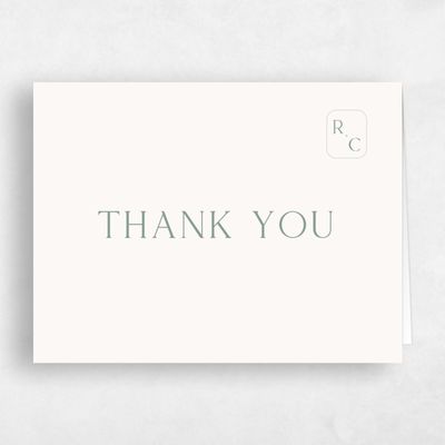 Beige Wedding Thank You - Altair Landscape