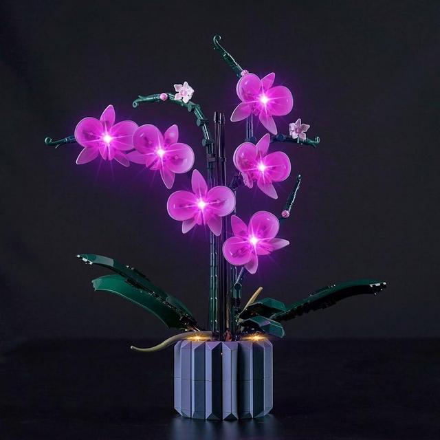 Hilighting Upgraded Light Kit for Lego Orchid Artificial Plant Building Set, Compatible with Lego 10311 (Model Not Included)