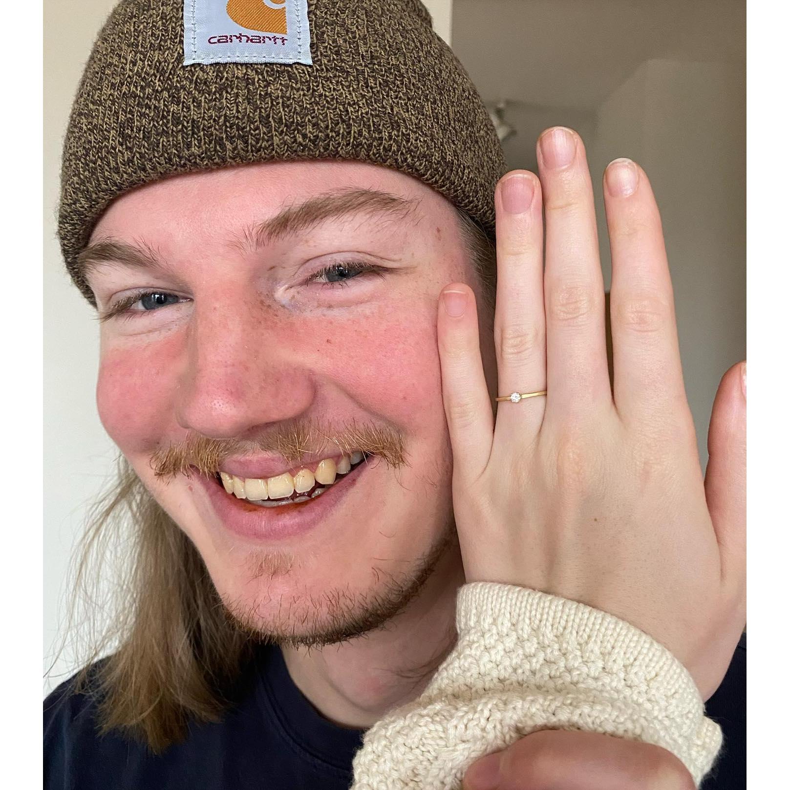 Revealing to the world that Rhiannon said yes! Ah social media - 2022