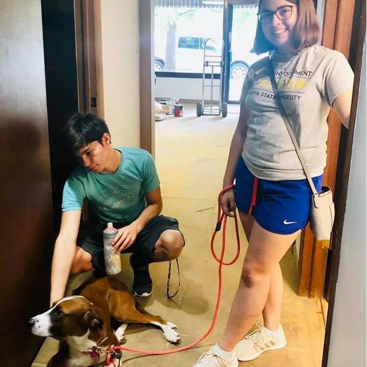 August 2019. The couple adopted their first pet together, Gracie. August 17 is her gotcha day! (At this point the groom had already been gifted a kitten, Khajiit.)
