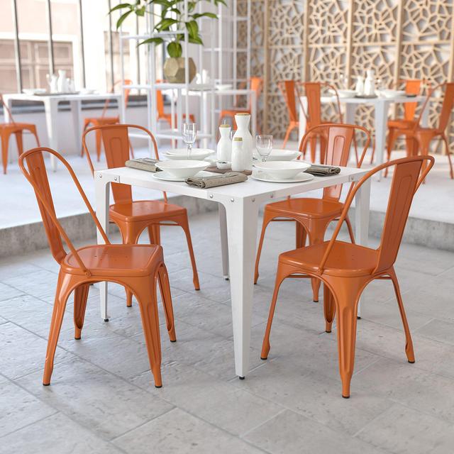 Set of 4 outdoor dining chairs