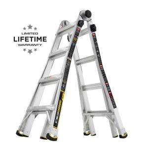 18 ft. Reach MPX Aluminum Multi-Position Ladder with 375 lb. Load Capacity Type IAA Duty Rating