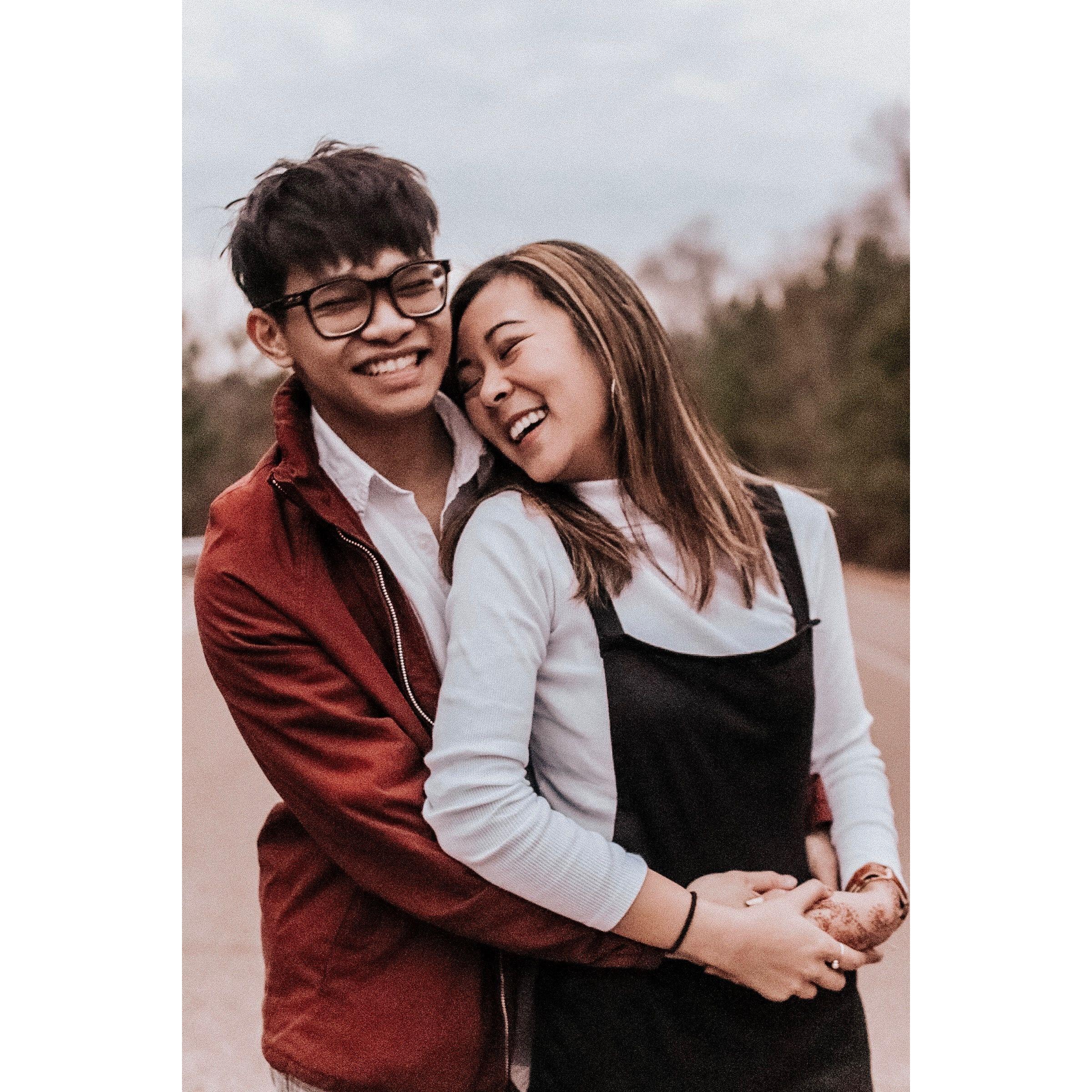 Our first photoshoot! Nam did not know this was the first of many!