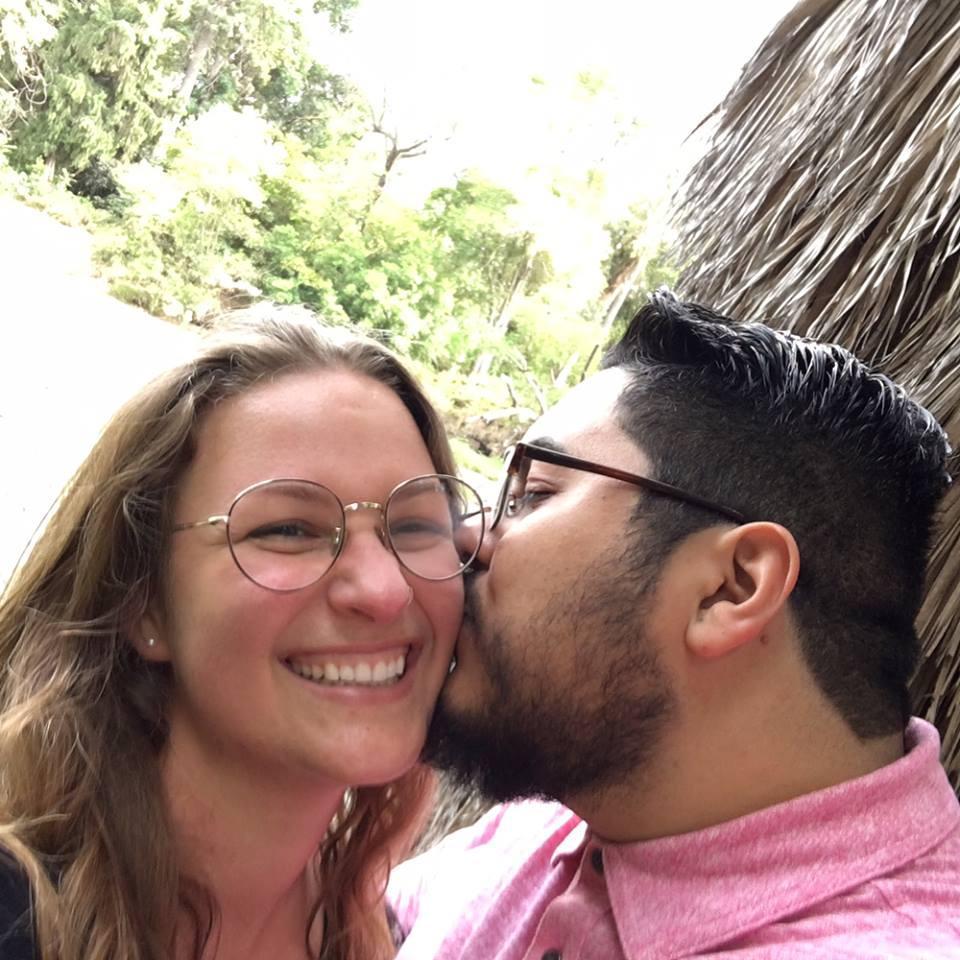 While on a date at the LA Arboretum, we took our first picture together.
