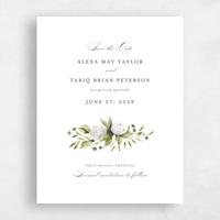 White Wedding Save the Date - Cordova Portrait