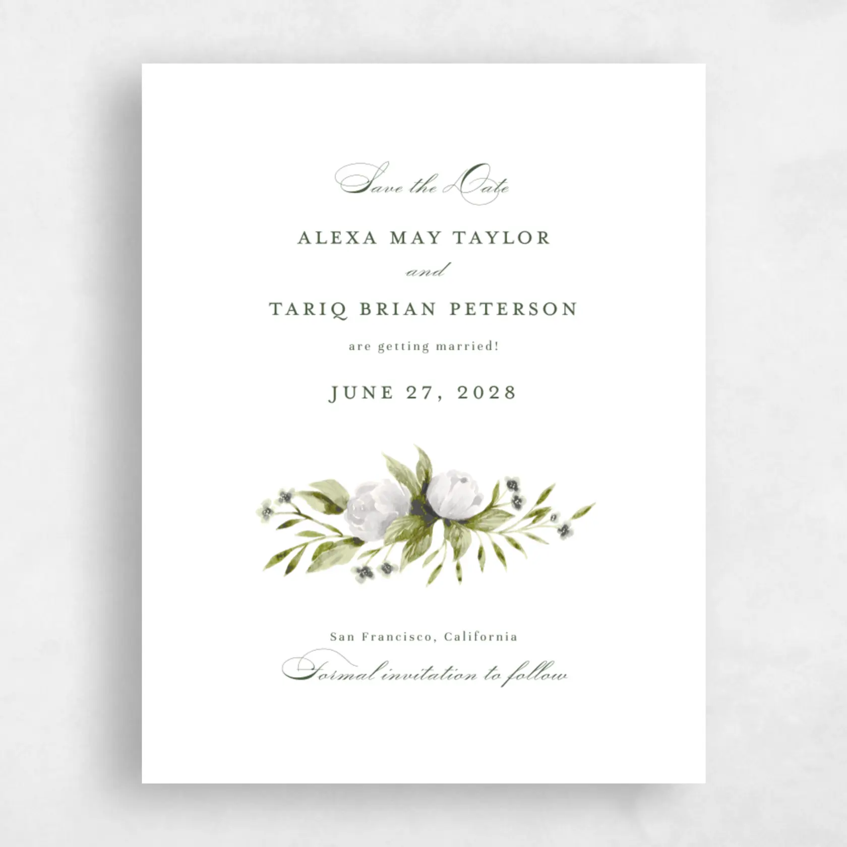 Save The Date - Cordova Portrait preview
