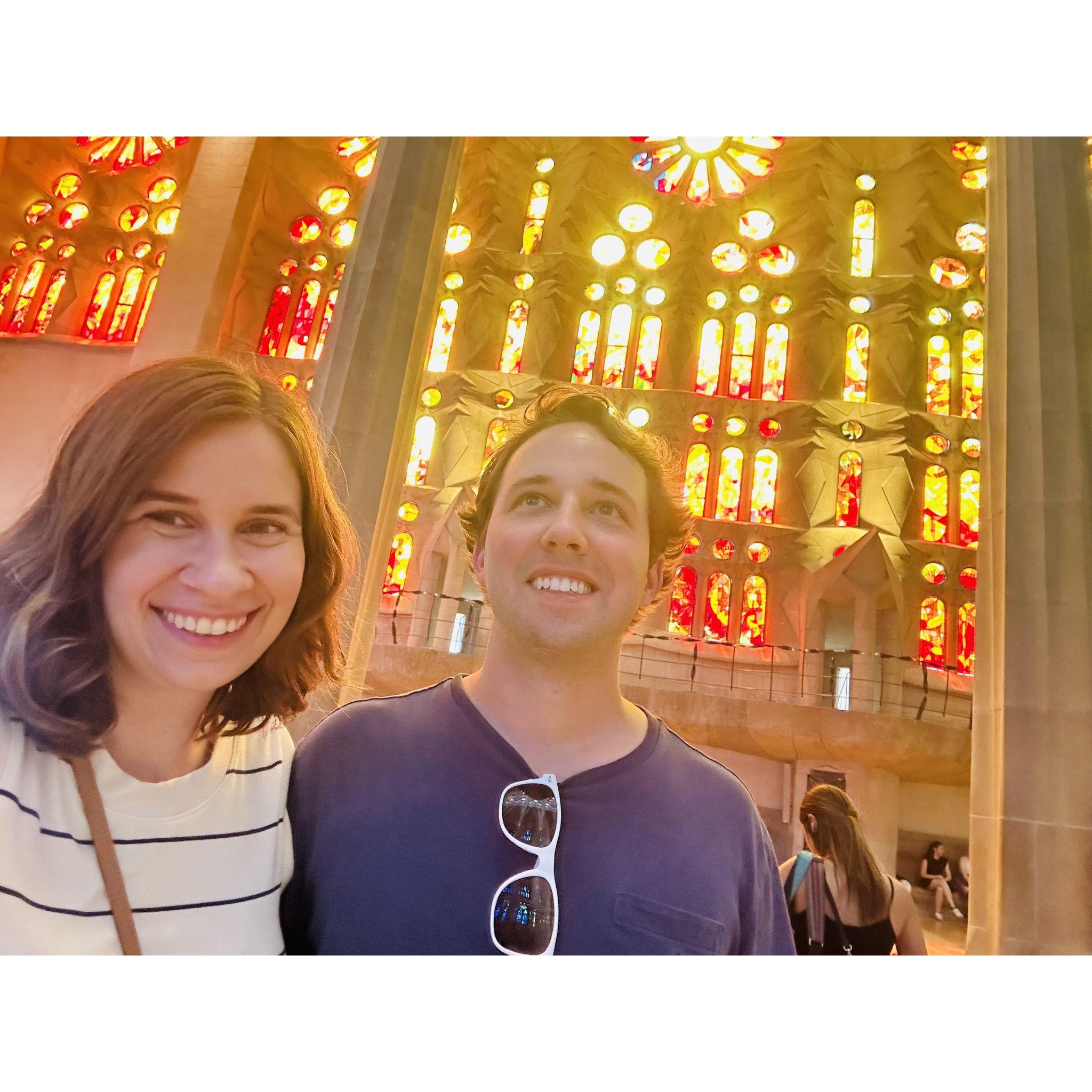 At Sagrada Familia!