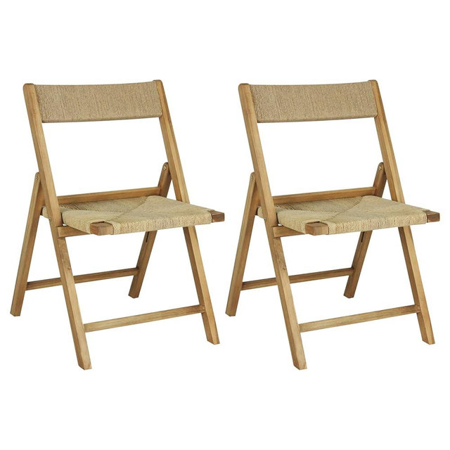 JONATHAN Y FLD1002A-SET2 Kiawah Coastal Modern Wood Woven Seagrass Folding Chair Transitional, Bohemian, Classic, Scandinavian, Minimalist, Mid-Century, Natural (Set of 2)