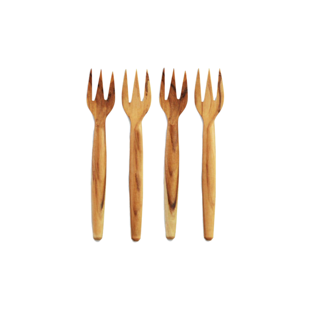 Biscuit Home Olive Wood Fork Set