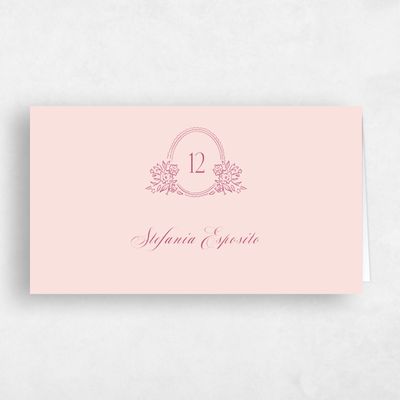 Blush, Pink Wedding Place Card - Anthea