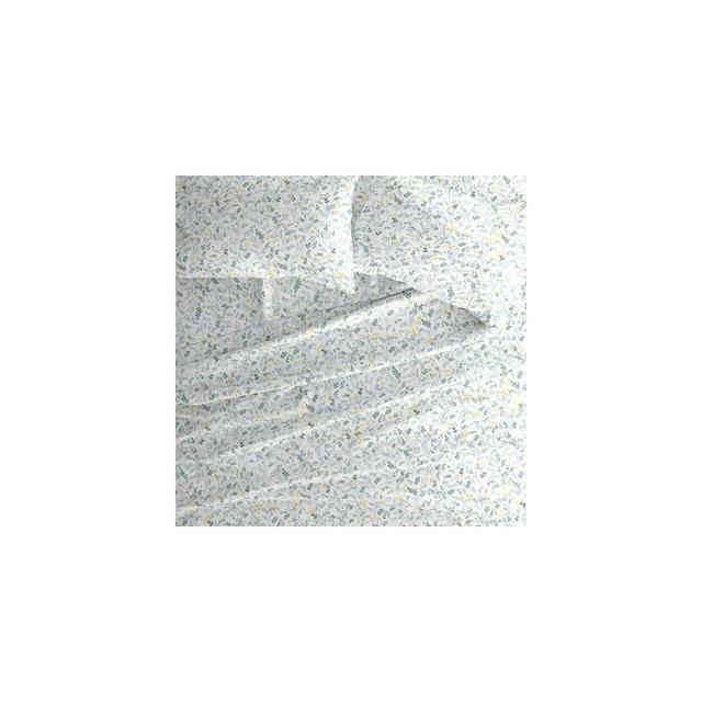 Becky Cameron, Easy Care, Wildflower Pattern Sheet Set, Queen, Light Blue