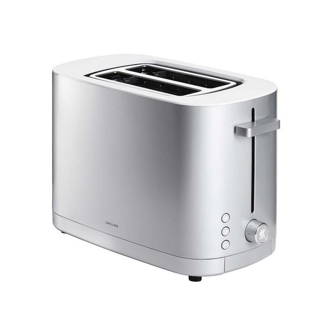 Zwilling Enfinigy Toaster, 2 Slot, Plastic, Gray & White, Enamel