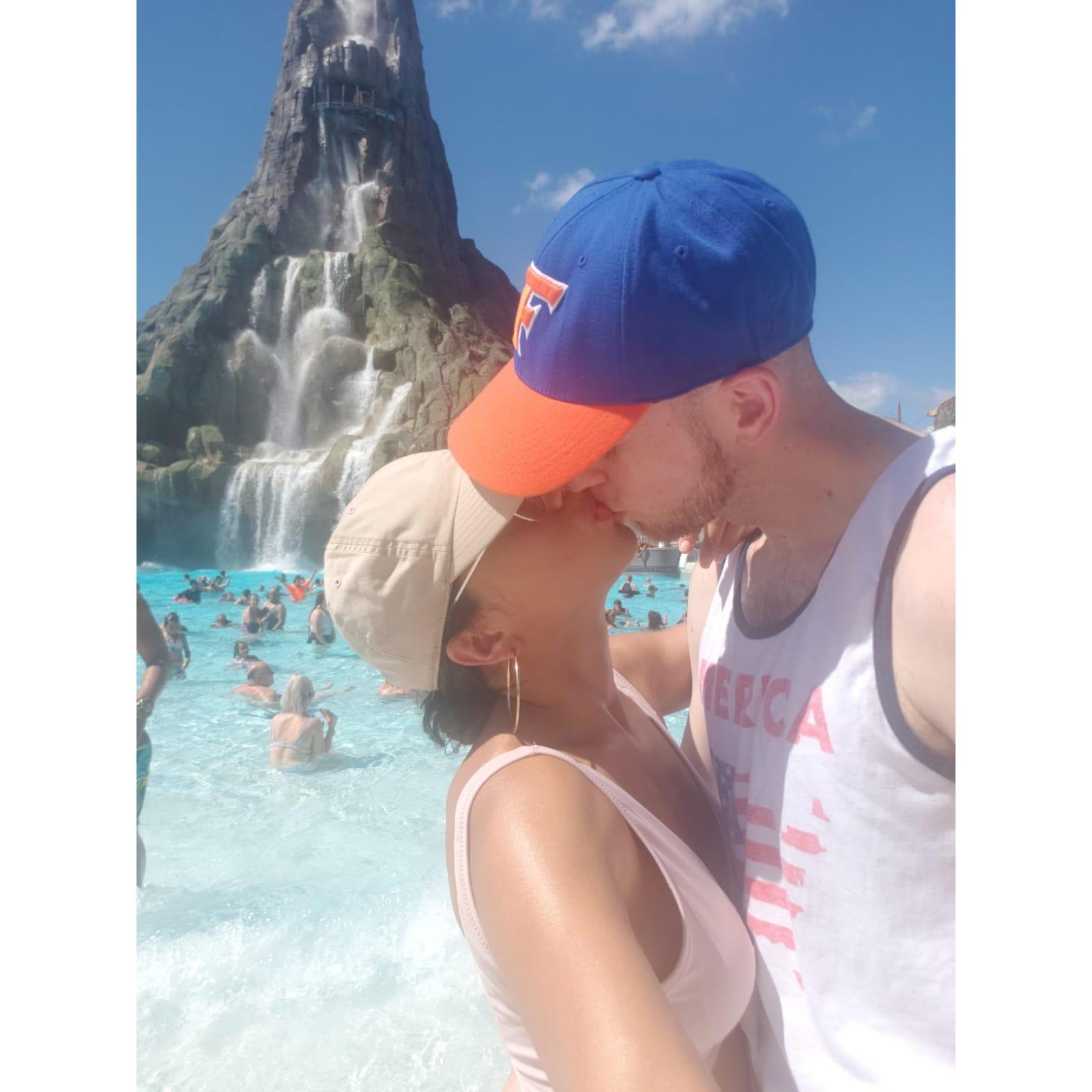 Funny Story. JM snuck phone on the ride (typical of Jess) dropped it in the pool (also typical) - they closed the whole ride for over 45 min - phone was 4ft deep. Phone still works perfectly #Android