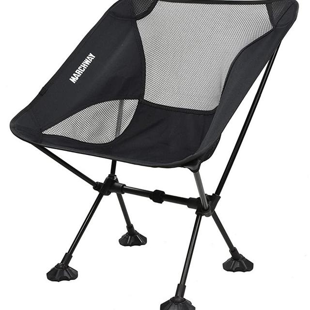 MARCHWAY Ultralight Folding Camping Chair with Anti-Sinking Wide Feet, Portable Compact for Outdoor Camp, Beach, Travel, Picnic, Hiking, Lightweight Backpacking