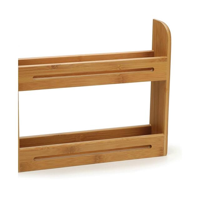 RSVP International Wood 12" x 2.75" x 10.25" Spice Rack jars not included