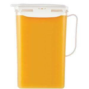 LocknLock Aqua Fridge Door Water Jug | Clear Pitcher | BPA Free Plastic Pitcher with Lid | 2 Quart Pitcher with Lid for Water, Juice, Tea & More Beverages, Ivory