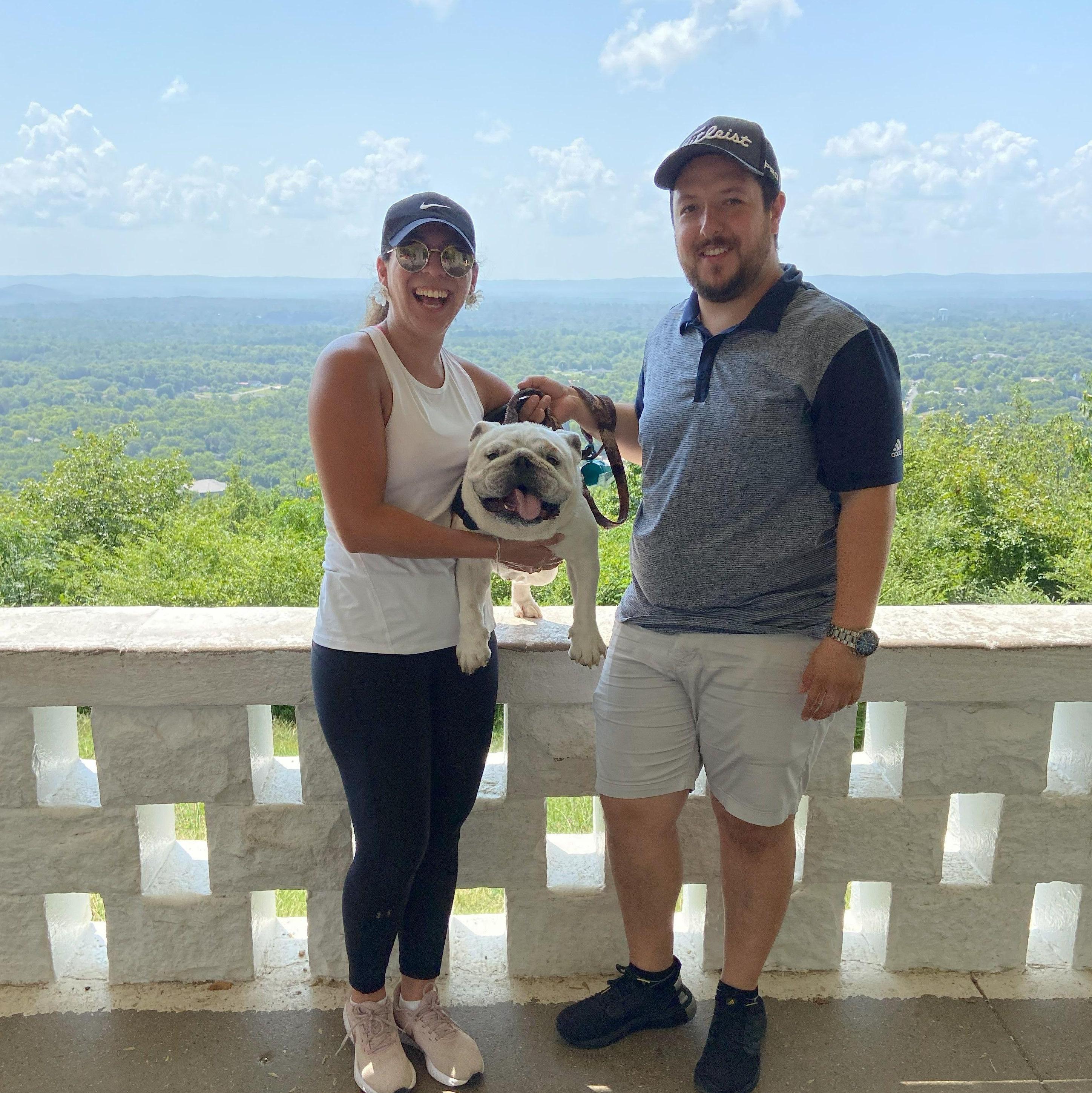 Hiking with our fur baby Houston in Arkansas